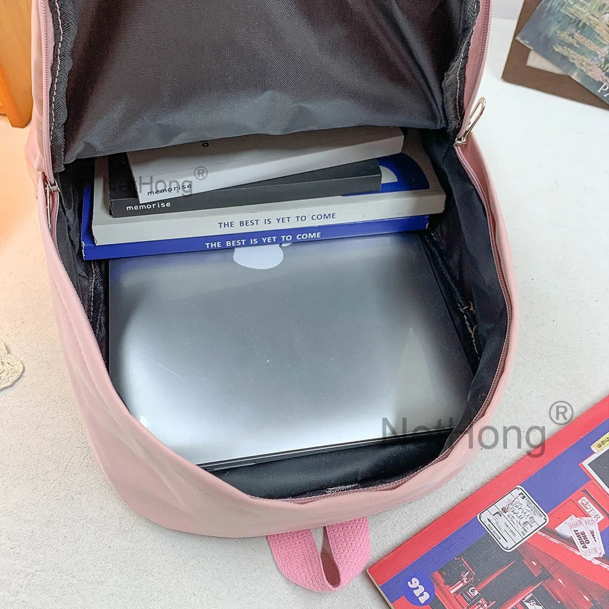 Women/Men School Bag Rucksack Backpack for Laptop/Travel/Work Plain Bag New~