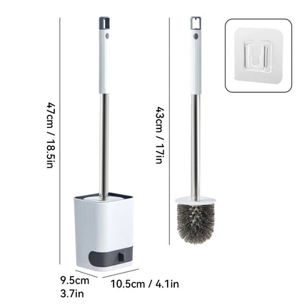 WORTHBUY Wall-Mounted Toilet Cleaning Brush with Holder