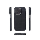 AeroForge MagSafe Case for iPhone 17/17 Pro Max/16/15/14/13 Alloy Lens 3D Relief Carbon Texture PC Cover