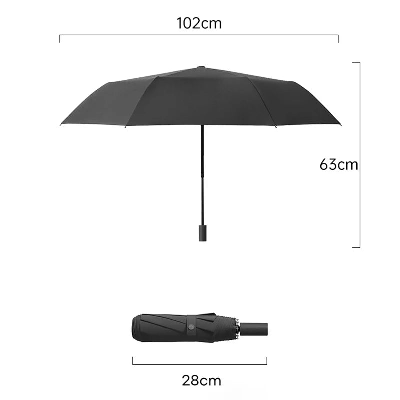 New Rain Umbrella for Men Windproof 250G Lightweight Simple Folding Umbrella for Women Outdoor Big Parasol Umbrella Foldable 8K