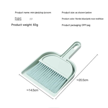MiniClean Broom Dustpan Set Kids Desktop Pet Cleaning Compact Sweep Kit