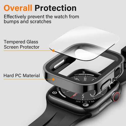 Apple Watch Screen Protector Case for Ultra, SE & Series 40–49mm Glass Cover