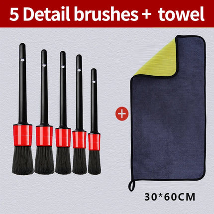 AutoClean Microfiber Towel Set 1/3/5pcs Car Detailing Drying Cloth Soft Absorbent