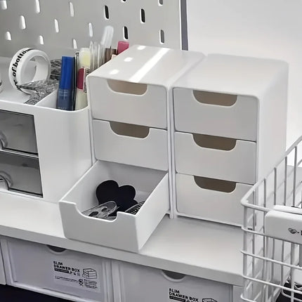 DeskNest 3Tier Organizer Drawers Office Jewelry Cosmetic Storage Box Portable Divider