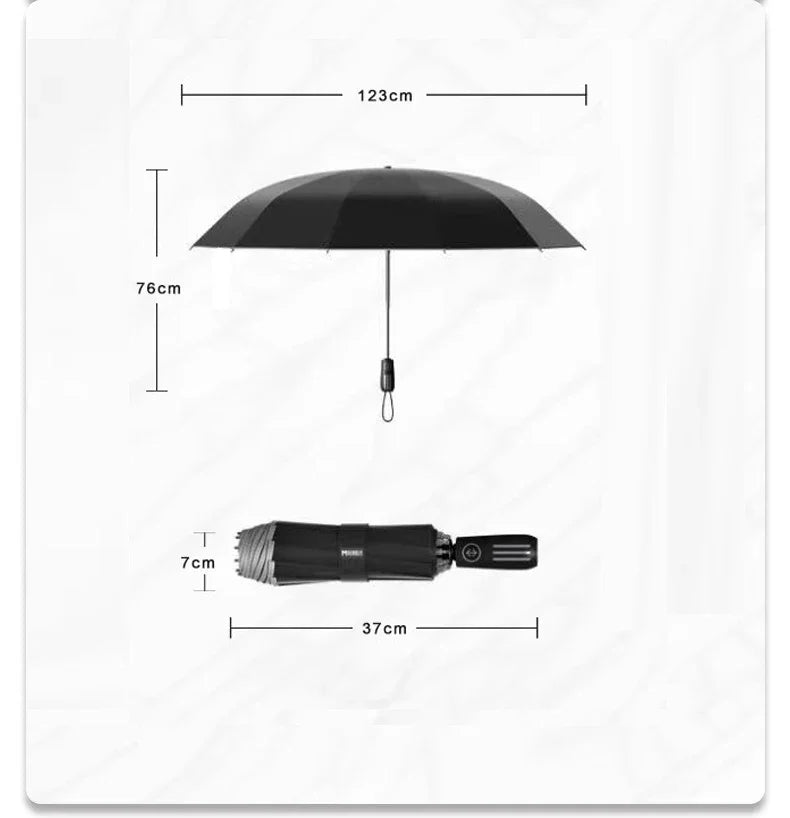 MOORRLII Big Automatic Man Folding Umbrella Reinforced Luxury Inverted Parasol Strong Umbrellas Lightweight Parapluie Rain Gear