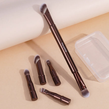 Velora Beauty Dual End Makeup Brush Set Travel Contour Concealer Eyeshadow Tool with Box