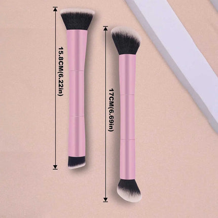 ProBlend 2-Piece Dual-Ended Makeup Brush Set for Face & Eyes