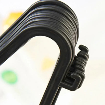 HomeNest 10pcs Plastic Clothes Hanger Non Slip Portable Closet Space Saver Rack