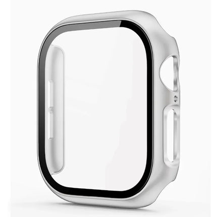 OKEYWOW Apple Watch tempered glass screen protector for Series 10-3 SE, fits 38mm to 46mm models, provides durable screen protection.