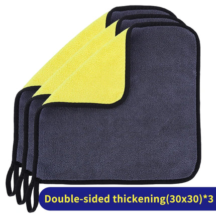 AutoClean Microfiber Towel Set 1/3/5pcs Car Detailing Drying Cloth Soft Absorbent