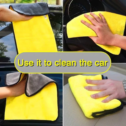 AutoClean Microfiber Towel Set 1/3/5pcs Car Detailing Drying Cloth Soft Absorbent