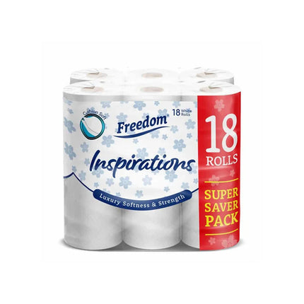OKEYWOW Freedom Quilted Toilet Tissue 18-pack 2-ply soft bathroom rolls, ideal for home and office use
