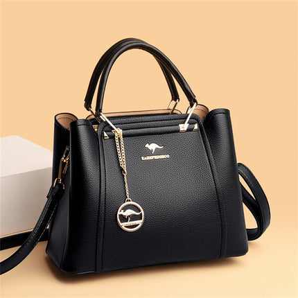 Women Leather Crossbody Bag 3-Layer Large Capacity Shoulder Tote Designer Messenger Bag