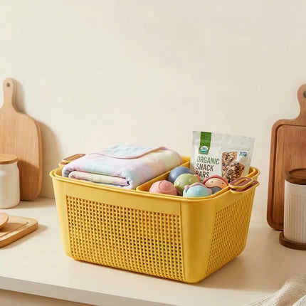 StackEase Plastic Storage Basket for Bedroom & Wardrobe