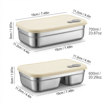 FreshSeal Stackable Stainless Steel Food Storage Container