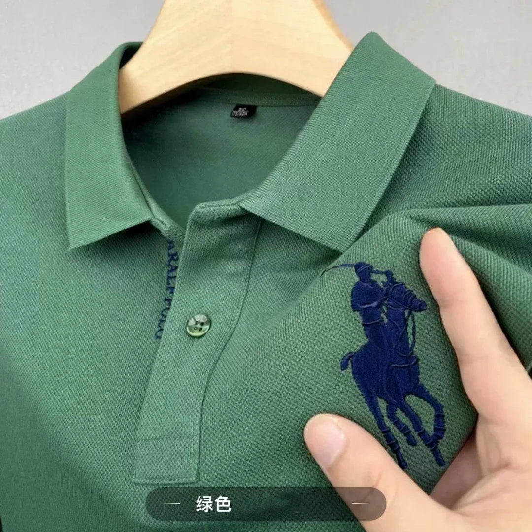 Brand Trend Embroidery Polo Shirt 2024 Summer High-end Luxury Handsome Fashion Casual T-shirt Short-sleeved Quality Men Clothing