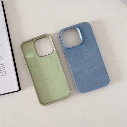 SoftFlannel MagSafe Case for iPhone 17/16/15 Pro Max Matte Wireless Charge Protective Cover
