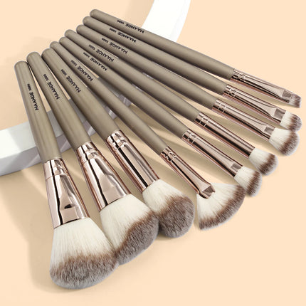 Velora Beauty 9pcs Makeup Brush Set Foundation Highlighter Eyeshadow Blending Soft Dense Bristles