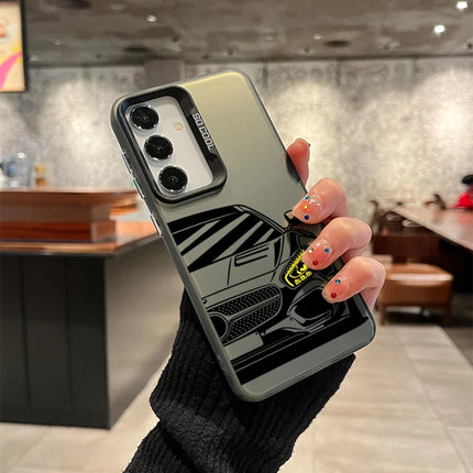 Samsung A series sport car-shaped shockproof TPU case by OKEYWOW, featuring laser design for Samsung A56, A55, A54, A36, A35, A34 models
