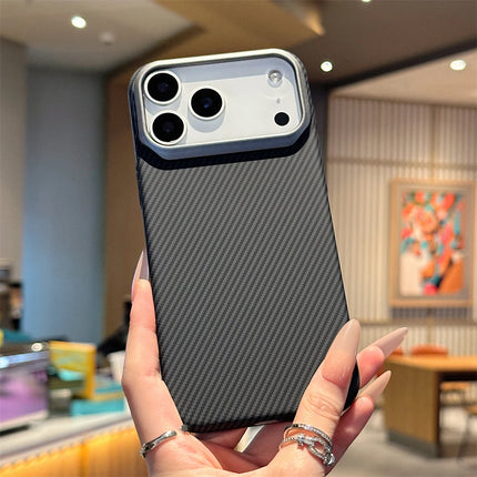 OKEYWOW iPhone carbon fiber matte case, ultra-thin shockproof cover for iPhone 17 Air, 16, 15, 14, 13, 12 Pro Max, textured finish