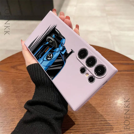 Samsung Sports Car Case S25/S24/S23/S22/S21 Ultra Note 20 Silicone Protective Cover - OKEYWOW