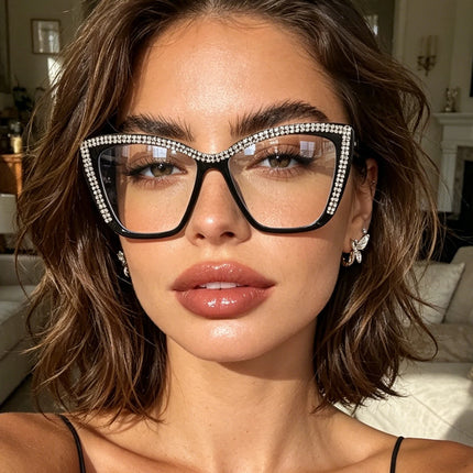 GlamourCat Sparkle Cat-Eye Party Glasses