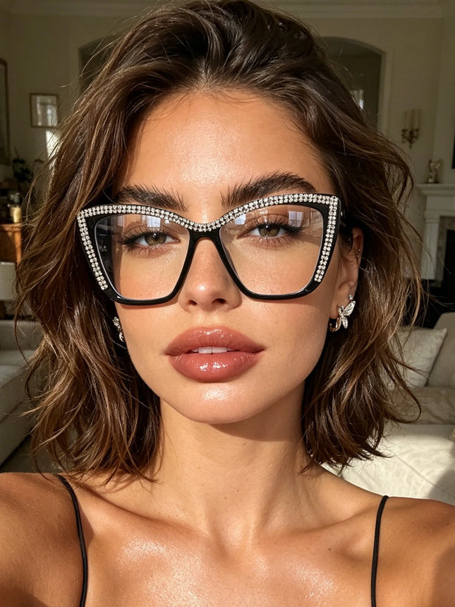 GlamourCat Sparkle Cat-Eye Party Glasses