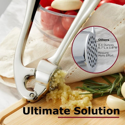 Heavy Duty Garlic Press Mincer for Easy Squeeze & Cleaning