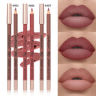 Velora Beauty 3pcs Brown Matte Lip Liner Set Waterproof Long Lasting High Pigment Creamy