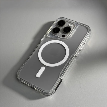 Crystal Clear MagSafe Case for iPhone 17/16/15/14/13/12 Pro Max Anti-Fall PC Cover