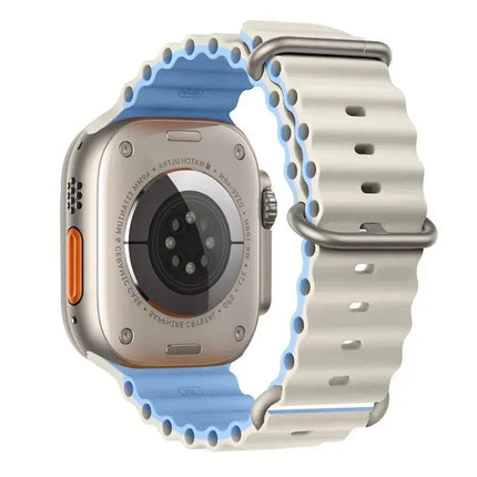 TideFlex Silicone Band for Apple Watch Ultra 2/Series 10/9/8/7/6/SE 49mm–40mm Sport Strap