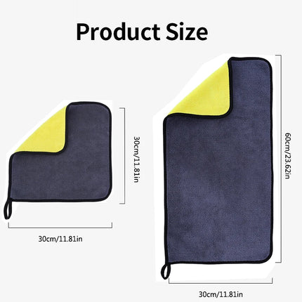 AutoClean Microfiber Towel Set 1/3/5pcs Car Detailing Drying Cloth Soft Absorbent