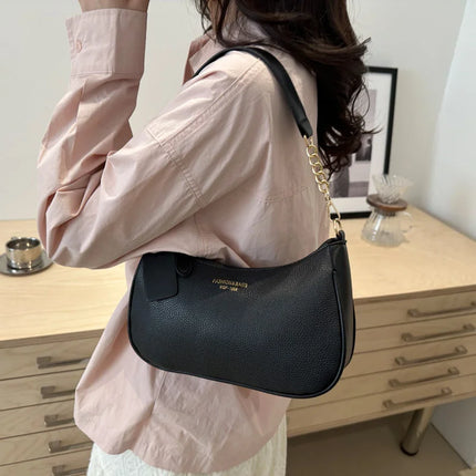 Luxury OKEYWOW cherry pendant shoulder bag featuring soft lychee texture and casual dumpling-style underarm design for women