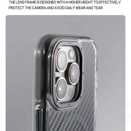 Luxury Carbon Fiber MagSafe Armor Case for iPhone Non-Slip Shockproof Cover