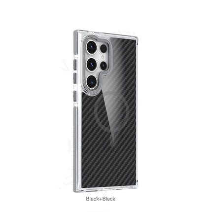Carbon Fiber MagSafe Armor Case for Samsung Galaxy S26/S25/S24/S23 Ultra Plus A55/A53 Shockproof Cover