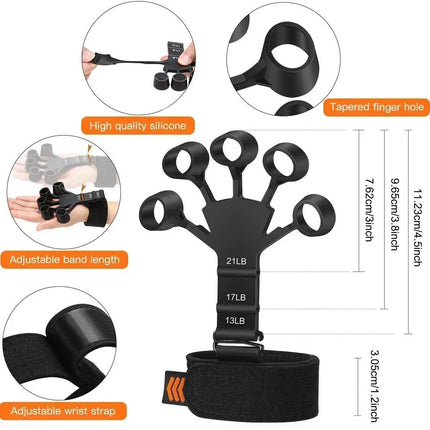 GripPro 6 Level Hand Strength Trainer Finger Exercise Grip Expander Tool