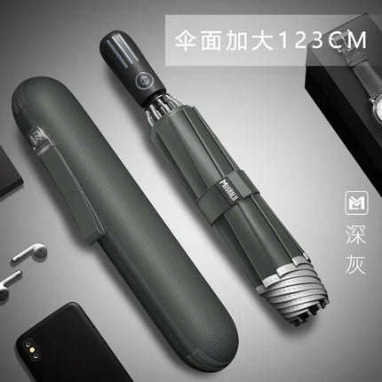 MOORRLII Windproof Inverted Folding Umbrella Automatic Lightweight Strong Luxury Rain Parasol