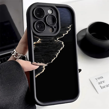 OKEYWOW iPhone Sea Wave silicone case for iPhone 17/16/15/14/13/12/11 Pro Max XR XS SE, shockproof cover with wave design.