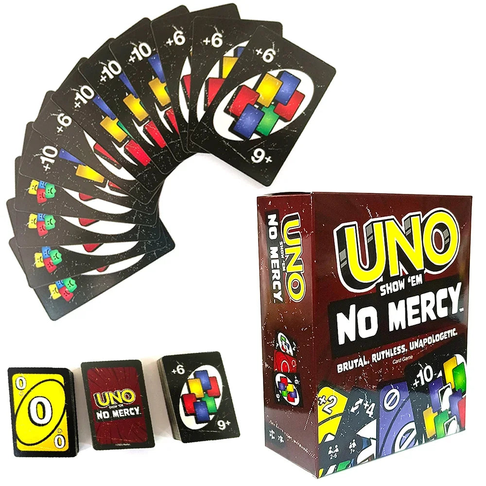 Uno No Mercy Game: Family Party Entertainment with Uno Cards, Table Game for Children's Birthday and Christmas