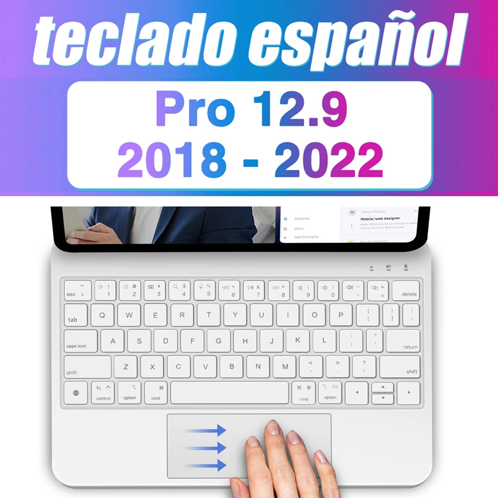 Backlight Magic Keyboard for iPad Pro 11 (2022) and 10th Generation, Keyboard Folio for Enhanced Typing Experience.