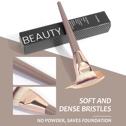 Velora Beauty Flat Top Foundation Brush with Box Powder Blush Concealer Makeup Tool