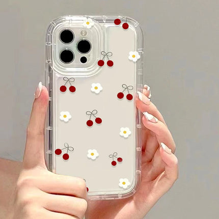 OKEYWOW Fruit clear iPhone case in soft TPU for iPhone 11 Pro Max XR XS SE, shockproof and transparent protective cover
