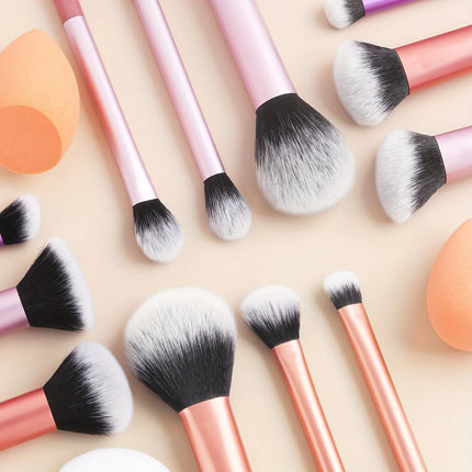 ClassicBlend 12-Piece Makeup Brush Set with Beauty Blenders & Powder Puff