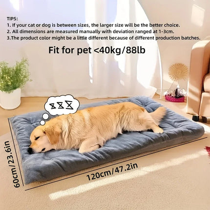 Extra Large Dog Bed Plush Soft Crate Mat Sofa Thickened Pet Sleeping Bed