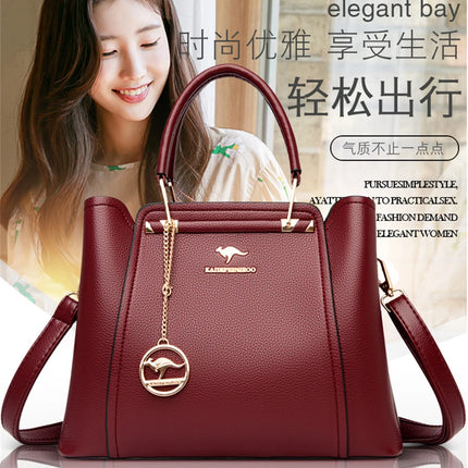 Women Leather Crossbody Bag 3-Layer Large Capacity Shoulder Tote Designer Messenger Bag