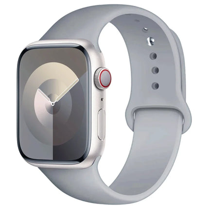 OKEYWOW Apple Watch silicone sport band for Series 9, Ultra, SE, and 3, 2 in 38mm to 49mm sizes, flexible and comfortable strap.