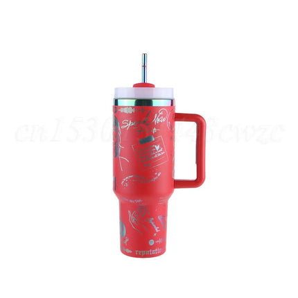 ThermoRide 40oz Stainless Steel Car Mug Vacuum Insulated Travel Tumbler with Straw