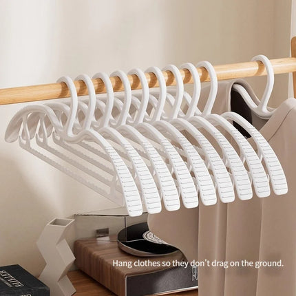 Set of OKEYWOW wide shoulder non-slip clothes hangers in various pack sizes, ideal for space-saving closet organization.