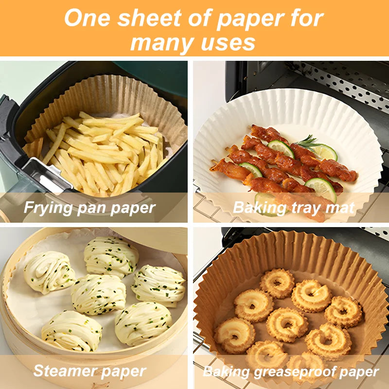 Air Fryer Disposable Paper Liner Kitchen Cookers Oil-proof Barbecue Plate Steamer Fryer Baking Accessories Baking Barbecue Plate