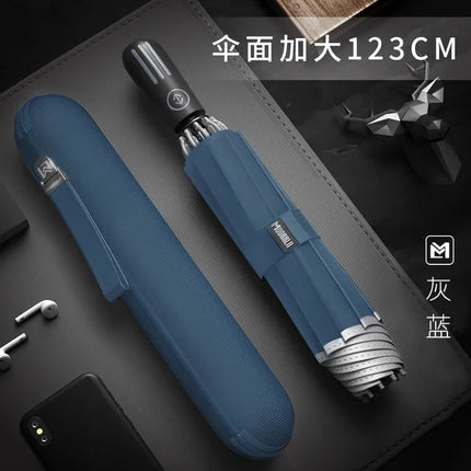 MOORRLII Windproof Inverted Folding Umbrella Automatic Lightweight Strong Luxury Rain Parasol